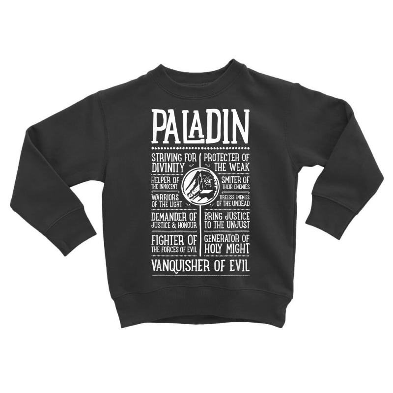 Wow Paladin Role Playing Gamer T Shirt Toddler Sweatshirt by abdurrehmancappucci | Artistshot