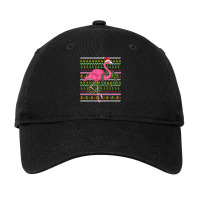 Flamingo Tropical Exotic Bird Ugly Christmas Animal Lover Merry Xmas F Adjustable Cap | Artistshot