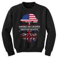 American Grown British Roots   Britain Union Jack T Shirt Youth Sweatshirt | Artistshot