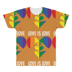 Love Is Love LGBT Rainbow Heart All Over Men's T-shirt | Artistshot