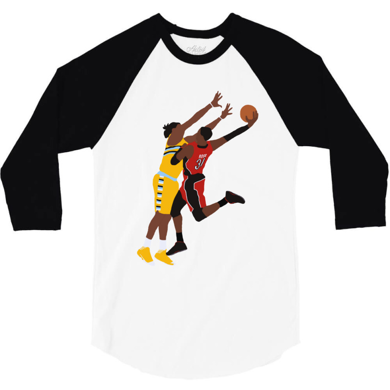 Terrence Ross Dunk On Kenneth Faried 3/4 Sleeve Shirt | Artistshot