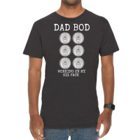 Mens Dad Bod Working On My Six Pack Funny Beer Father's Day Gift T Shi Vintage T-shirt | Artistshot