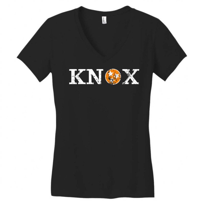 Knoxville Tennessee Flag Shirt Orange And White Tn State Tee Women's V-Neck T-Shirt by norhannuchols | Artistshot