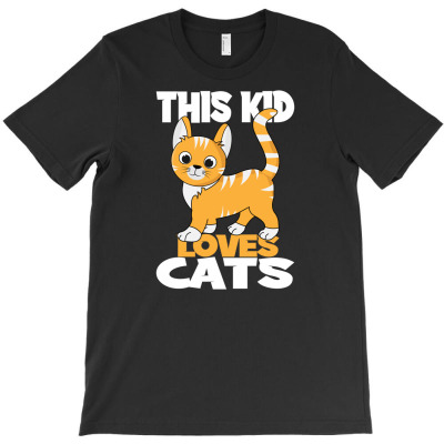 This Kid Loves Cats Isweet Children Cat T-shirt Designed By Aris Riswandi