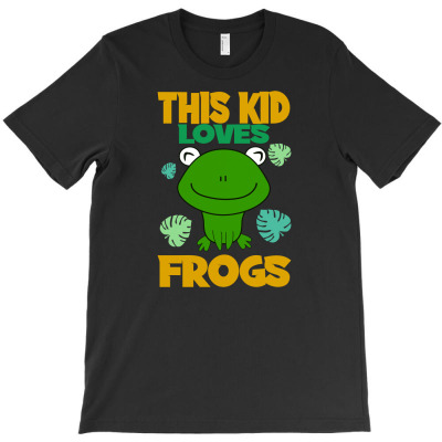 This Kid Loves Frogs I Kids Frog T-shirt Designed By Aris Riswandi