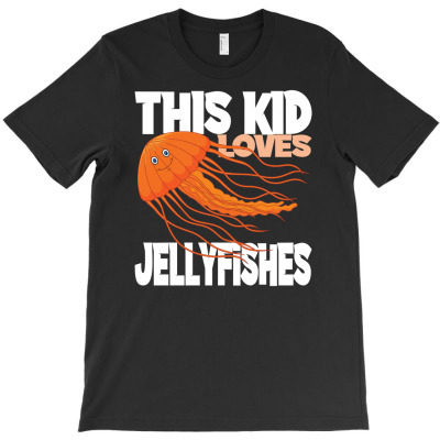 This Kid Loves Jellyfishes T-shirt Designed By Aris Riswandi