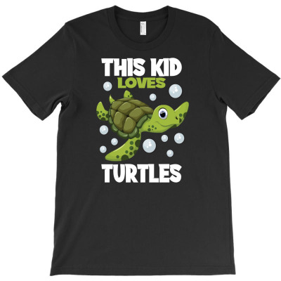 This Kid Loves Turtles Kids Turtles T-shirt Designed By Aris Riswandi