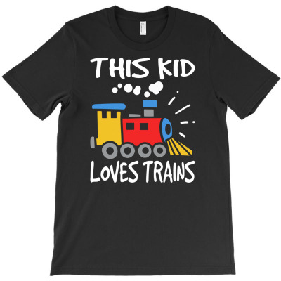 This Kid Loves Trains Or Kids Railroad T-shirt Designed By Aris Riswandi