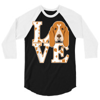 I Love My Redtick Coonhound   Red Tick Coonhound Dog Owner T Shirt 3/4 Sleeve Shirt | Artistshot