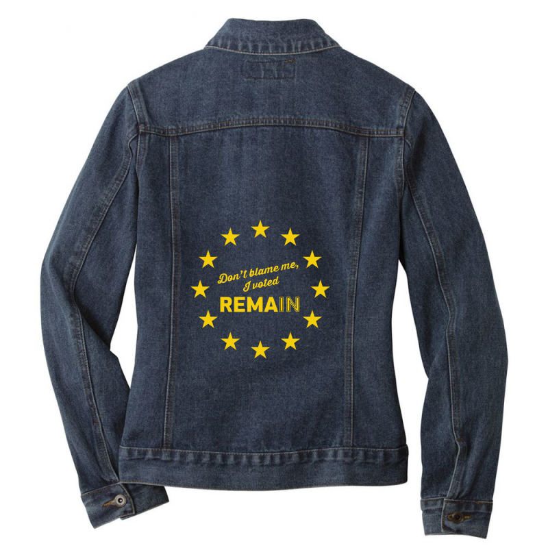 Peoples Vote Remain In Eu Ladies Denim Jacket by ngiwonengen | Artistshot