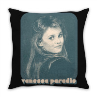 Vanessa Paradis Retro Style 80s Francophile Design Throw Pillow | Artistshot