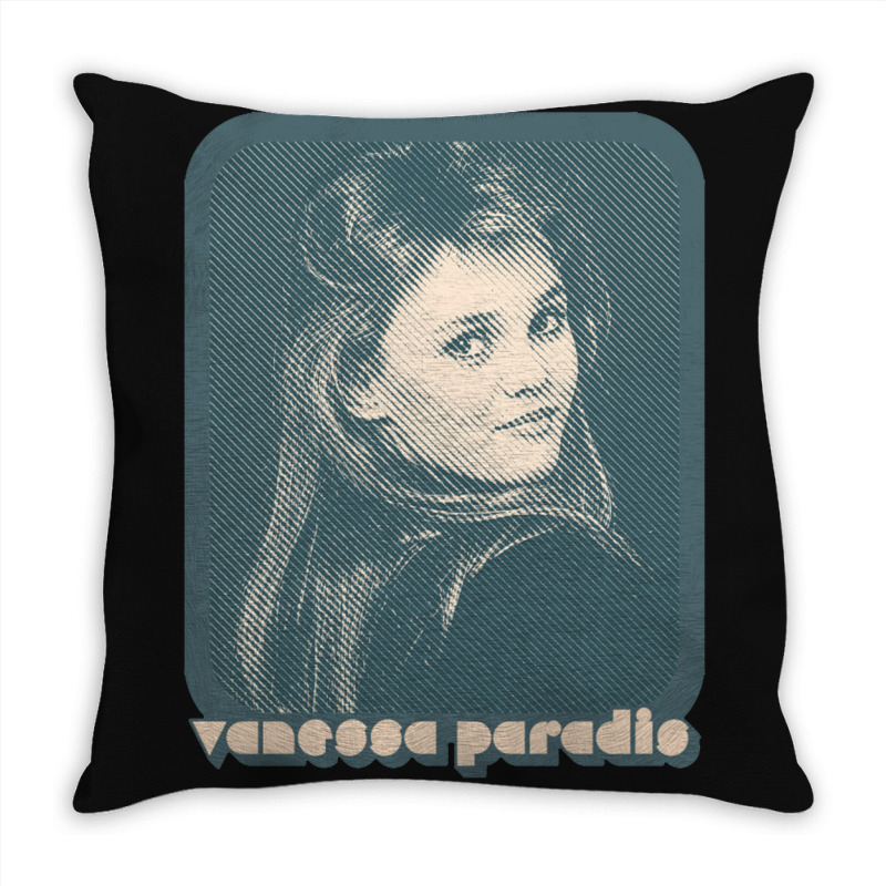 Vanessa Paradis Retro Style 80s Francophile Design Throw Pillow | Artistshot