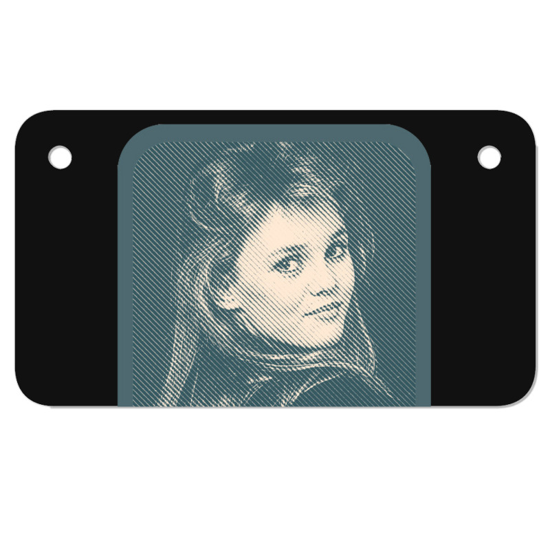 Vanessa Paradis Retro Style 80s Francophile Design Motorcycle License Plate | Artistshot