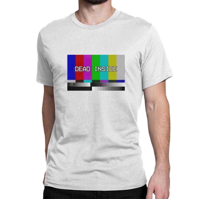 Vaporwave Dead Inside Test Card Vhs Nihilism Artwork Classic T-shirt by oragumun | Artistshot