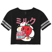 Retro 90's Japanese Kawaii Strawberry Milk Milkshake Carton T Shirt Scorecard Crop Tee | Artistshot