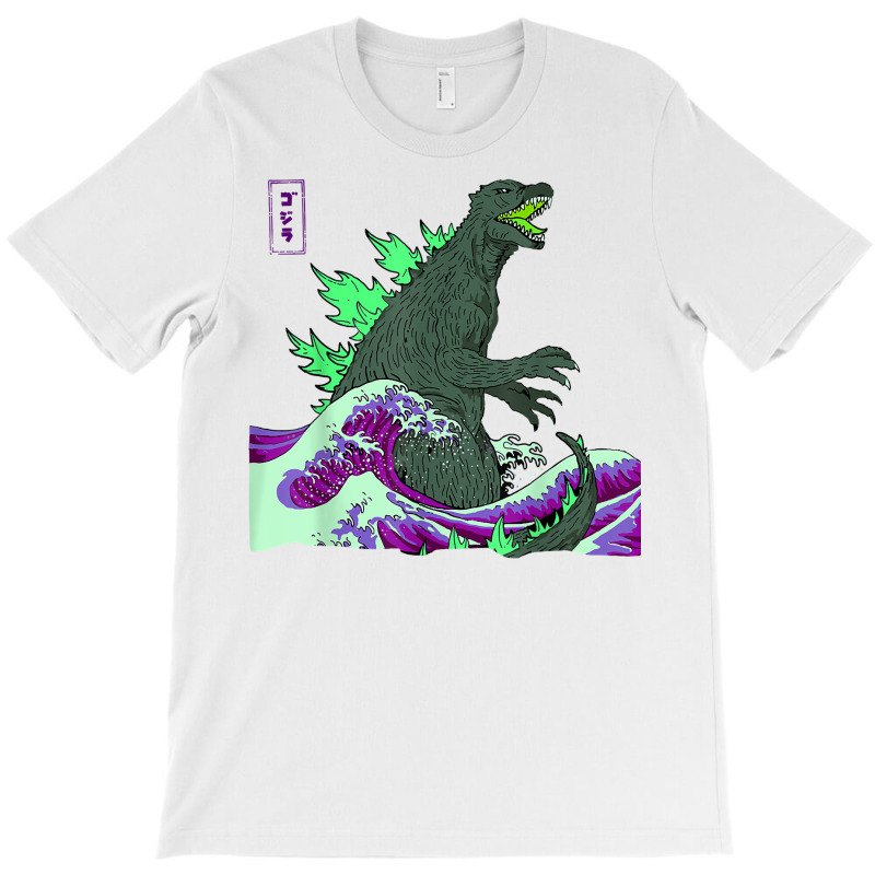 Teamgodzilla The Great Monster Off Kanagawa Green Wave T Shirt T-shirt | Artistshot