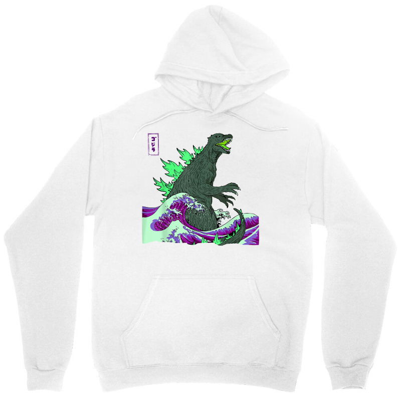 Teamgodzilla The Great Monster Off Kanagawa Green Wave T Shirt Unisex Hoodie | Artistshot