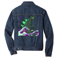 Teamgodzilla The Great Monster Off Kanagawa Green Wave T Shirt Men Denim Jacket | Artistshot