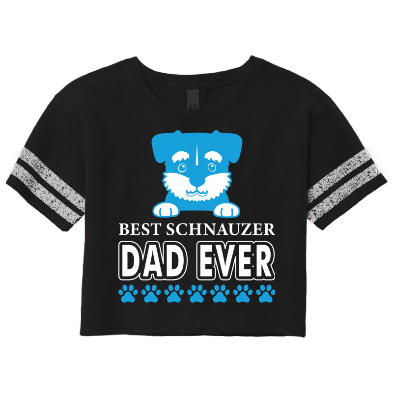 Dog Vintage Best Schnauzer Dad Ever Scorecard Crop Tee | Artistshot