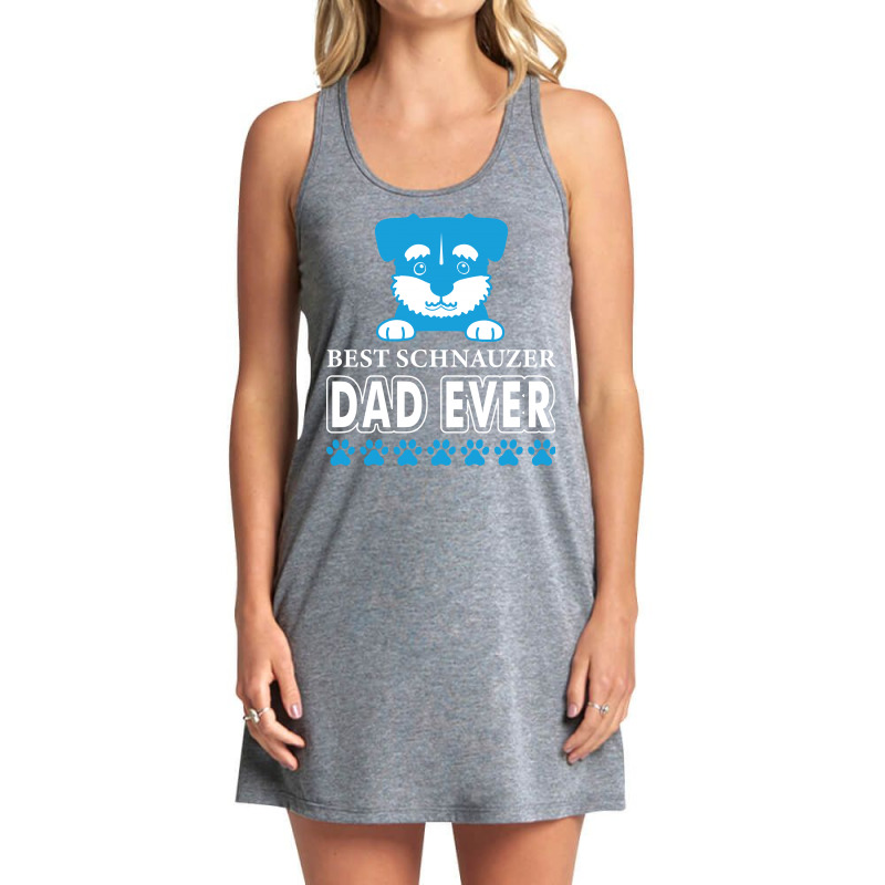 Dog Vintage Best Schnauzer Dad Ever Tank Dress | Artistshot