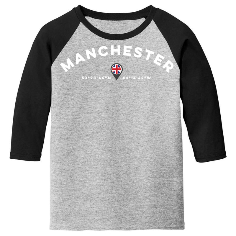 Manchester England Uk United Kingdom Long Sleeve T Shirt Youth 3/4 Sleeve | Artistshot