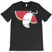 Cat Watermelon T  Shirt Cat And Watermelon Slices T  Shirt T-shirt | Artistshot