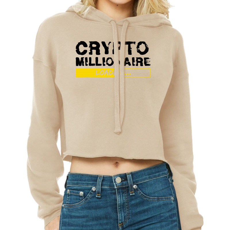 Crypto Millionaire Loading Cropped Hoodie by scarlettzoe | Artistshot