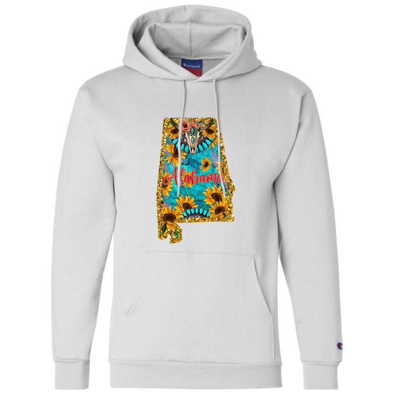 Sunflower Alabama Map Champion Hoodie | Artistshot