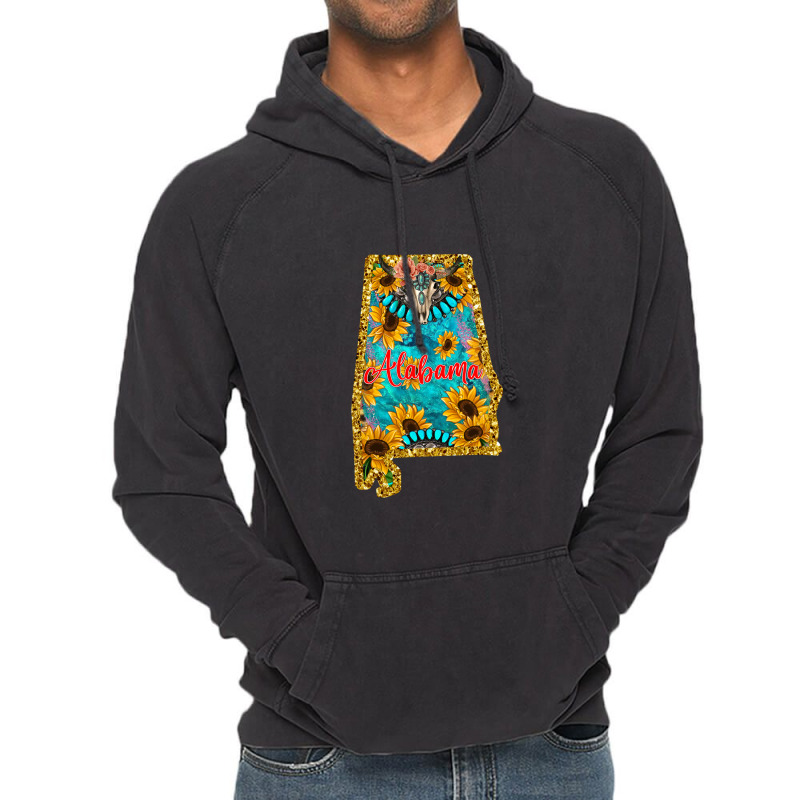 Sunflower Alabama Map Vintage Hoodie | Artistshot