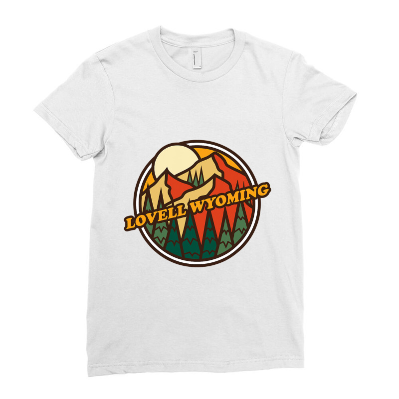 Vintage Lovell, Wyoming Mountain Hiking Souvenir Print Ladies Fitted T-Shirt by Hoangduong | Artistshot