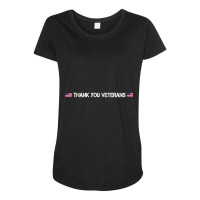 Vintage Thank You Veterans Combat Boots Flower Veterans Day Maternity Scoop Neck T-shirt | Artistshot