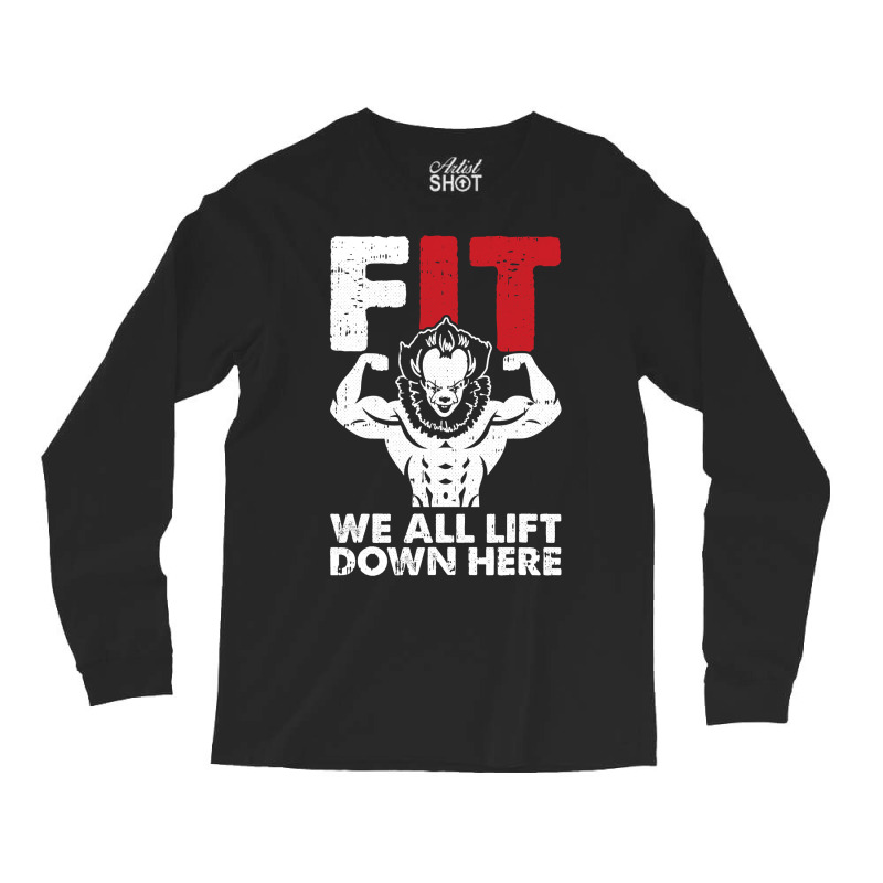 We All Lift Down Here Lazy Halloween Costume Funny Fitness Long Sleeve Shirts | Artistshot