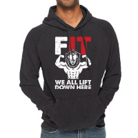 We All Lift Down Here Lazy Halloween Costume Funny Fitness Vintage Hoodie | Artistshot