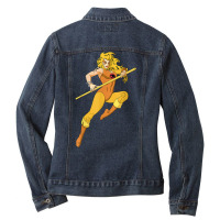 Thundercats Cheetara Portrait T Shirt Ladies Denim Jacket | Artistshot