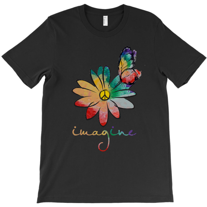 Imagine Hippie Flower T  Shirt Imagine Hippie Flower T  Shirt T  Shirt T-Shirt by raftdesign | Artistshot