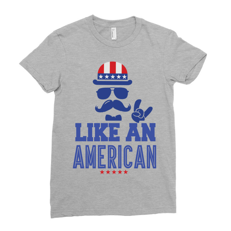 Like An American Ladies Fitted T-Shirt by SabriAcar | Artistshot