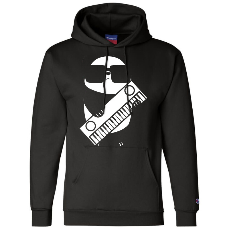 Keyboard Musician T  Shirt Synthesizer Keyboard Instrument Panda T  Sh Champion Hoodie | Artistshot