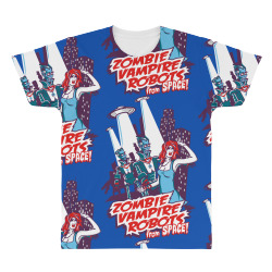 zombie vampire robots from space All Over Men's T-shirt | Artistshot