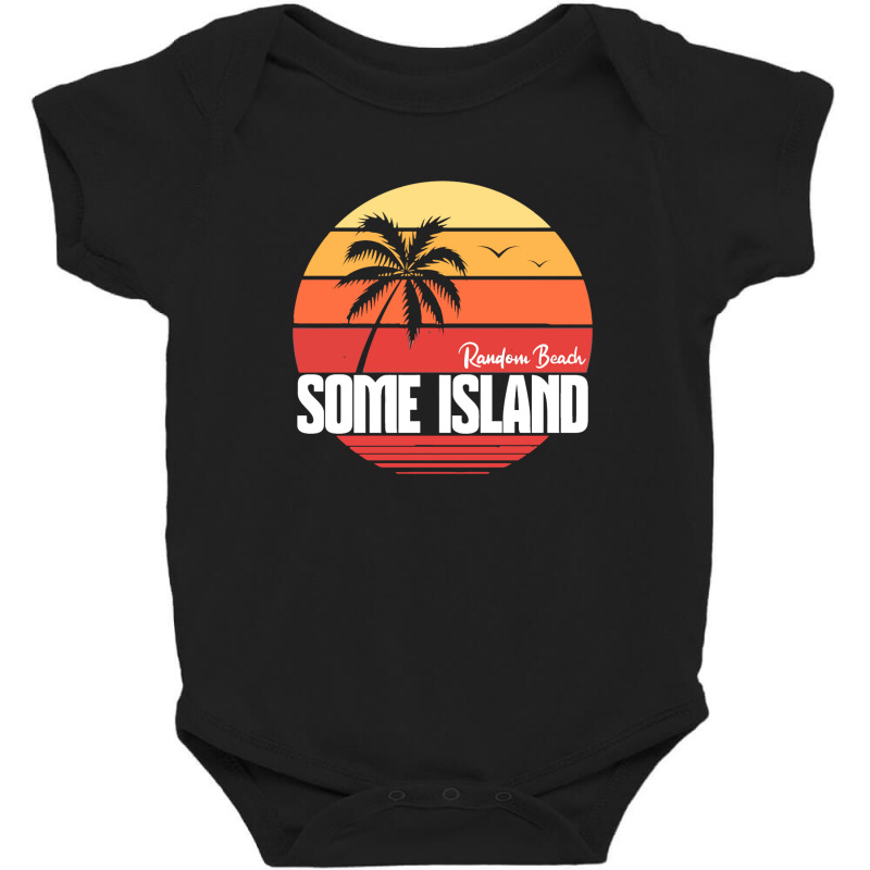 Random Beach On Some Island Baby Bodysuit by kabasubrata | Artistshot