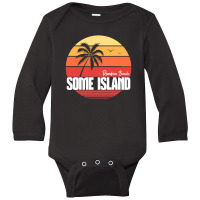 Random Beach On Some Island Long Sleeve Baby Bodysuit | Artistshot