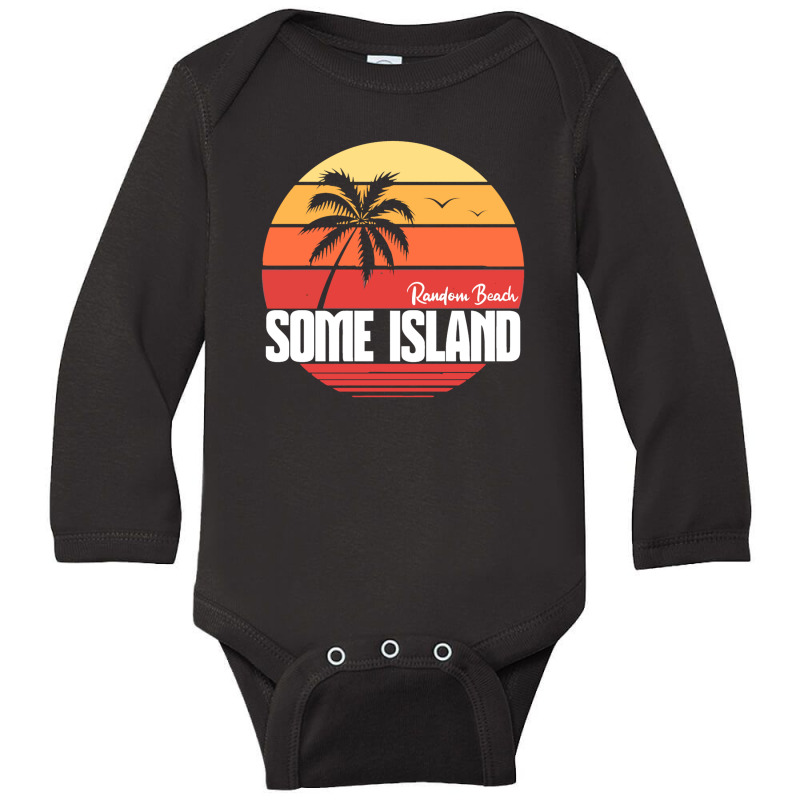 Random Beach On Some Island Long Sleeve Baby Bodysuit by kabasubrata | Artistshot