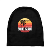 Random Beach On Some Island Baby Beanies | Artistshot