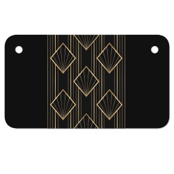 frame with geometric patterns Motorcycle License Plate | Artistshot