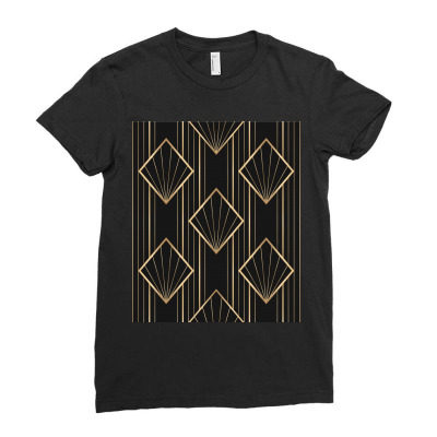 Frame With Geometric Patterns Ladies Fitted T-shirt Designed By Aa-kudus