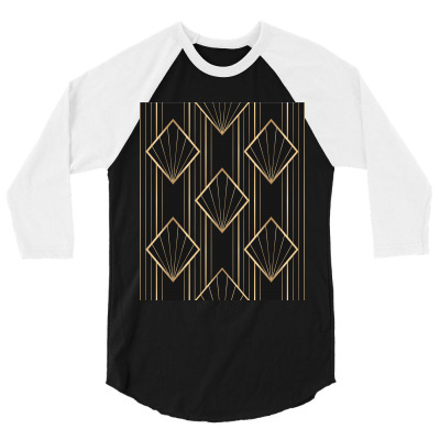 Frame With Geometric Patterns 3/4 Sleeve Shirt Designed By Aa-kudus