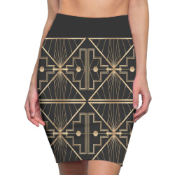 frame with geometric patterns Pencil Skirts | Artistshot