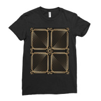 Frame With Geometric Patterns Ladies Fitted T-shirt | Artistshot