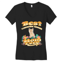 Dog Moms T  Shirt Best Yorkshire Terrier Mom   Dog Mom, Dog Owner Gift Women's V-neck T-shirt | Artistshot