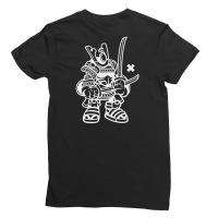 Samurai Warrior White Ladies Fitted T-shirt | Artistshot