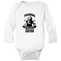 Training To Go Super Saiyan Long Sleeve Baby Bodysuit | Artistshot